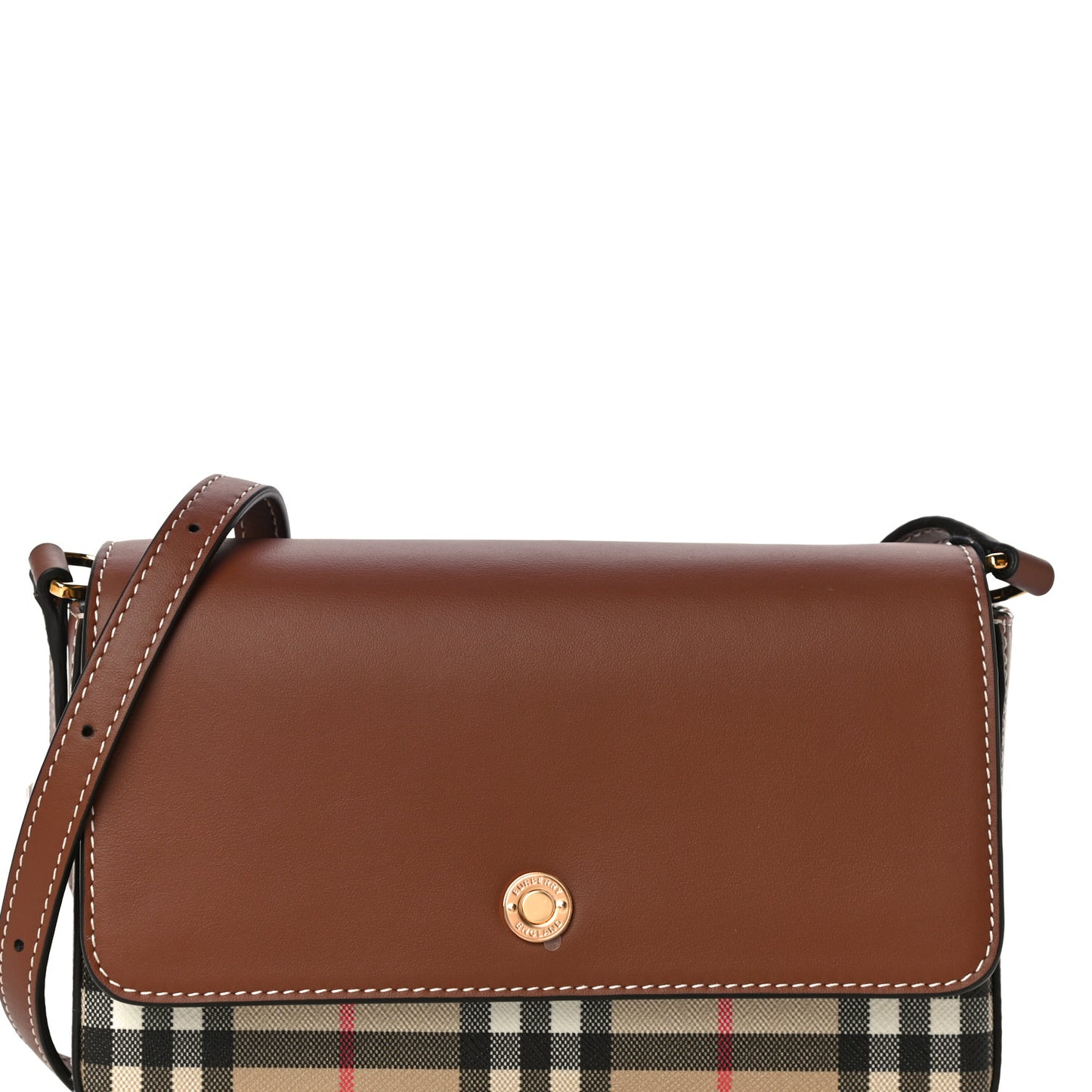 Calfskin Vintage Check New Hampshire Bag Archive Beige Tan