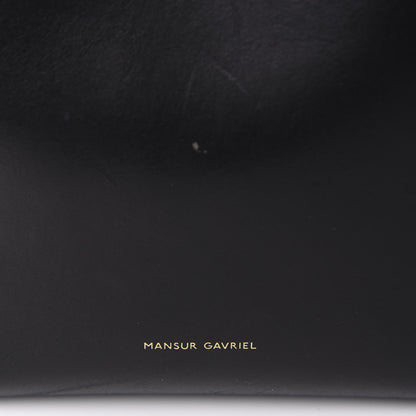 Mansur Gavriel Vegetable Tanned Calfskin Bucket Bag Black Flamma 9 of 10
