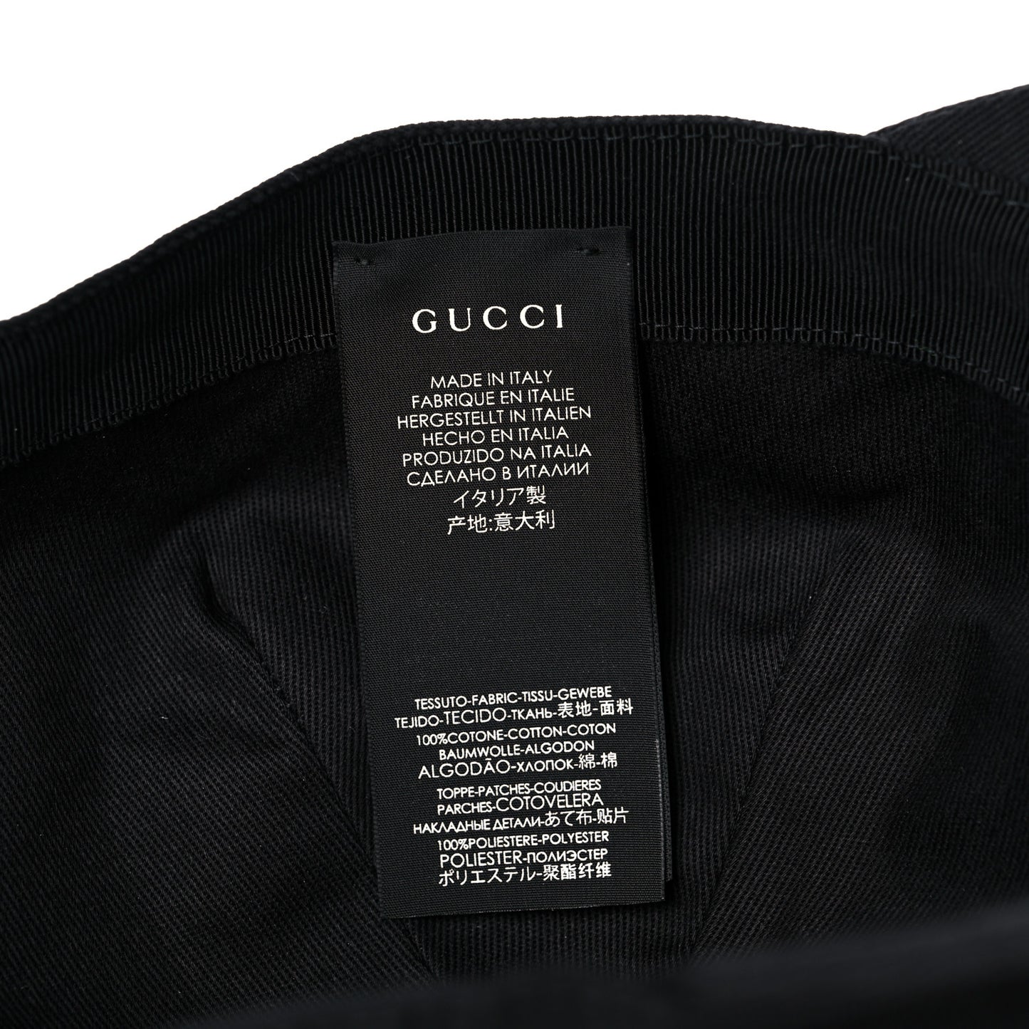 Cotton Loved Gucci Baseball Hat XL Black
