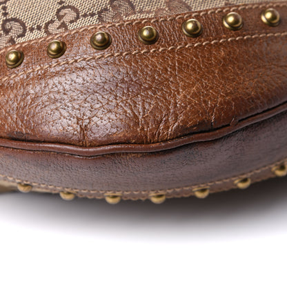 Gucci Monogram Pelham Studded Shoulder Bag Brown 8 of 11