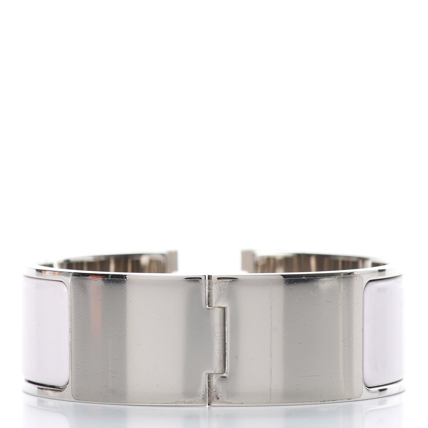 Enamel Wide Clic Clac H Bracelet PM Rose Nymph White