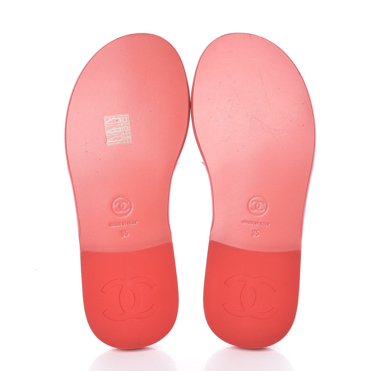 Patent Calfskin CC Slip On Mules 35 Pink