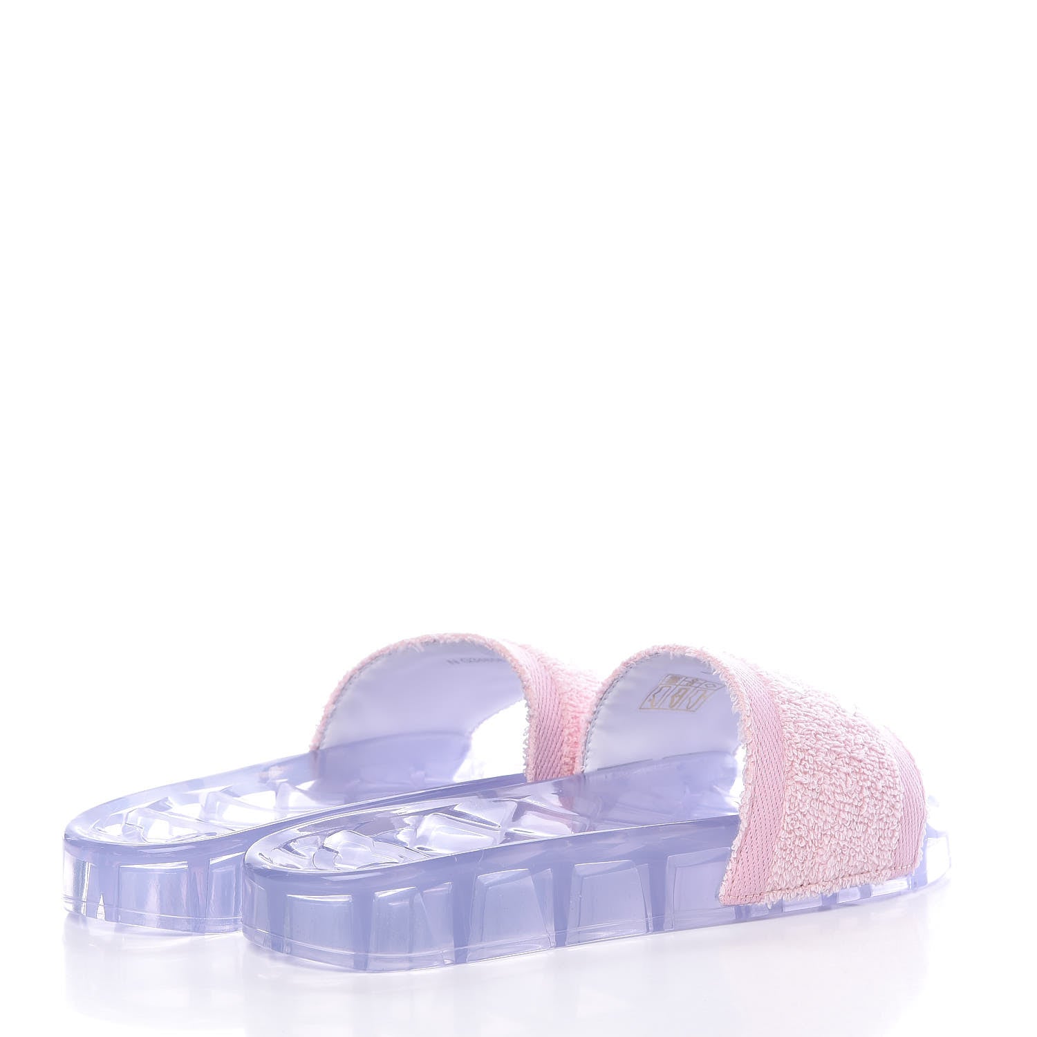 Chanel PVC Transparent Fabric CC Flat Slide Sandals 36 Pink 4 of 8