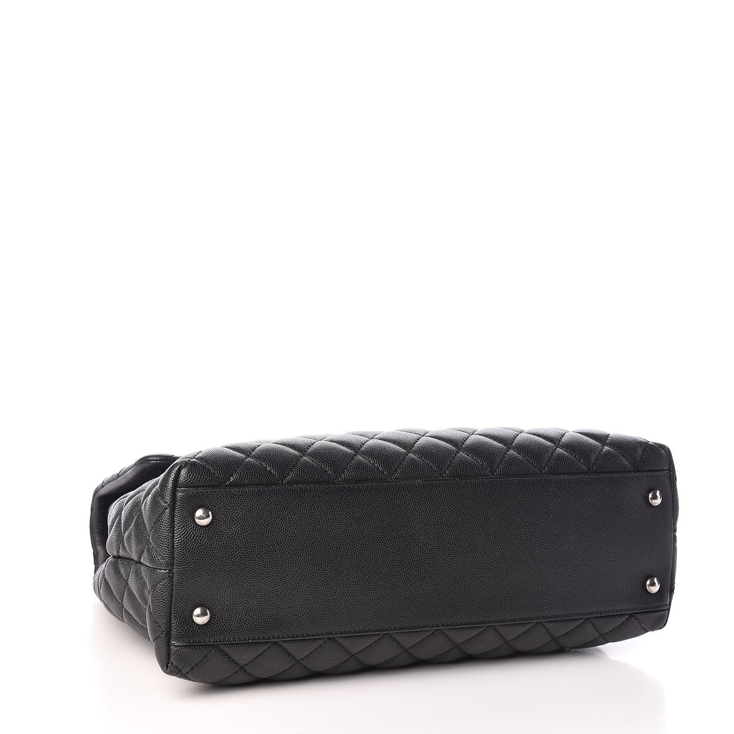 Chanel Caviar Quilted Large Coco Handle Flap Grey 4 of 12