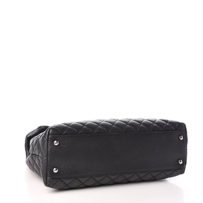 Chanel Caviar Quilted Large Coco Handle Flap Grey 4 of 12