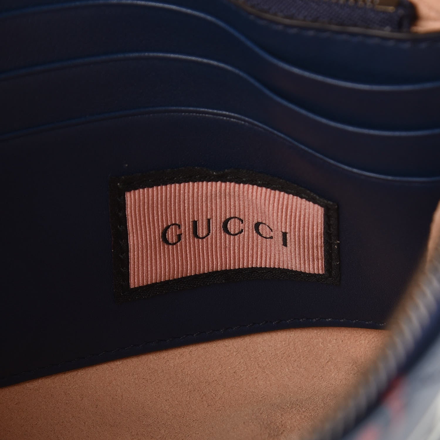 Gucci Calfskin Matelasse GucciGhost Mini GG Marmont Chain Bag Blue Agata Hibiscus Red 6 of 7