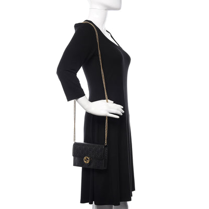 Gucci Guccissima Icon Chain Wallet Black 2 of 14