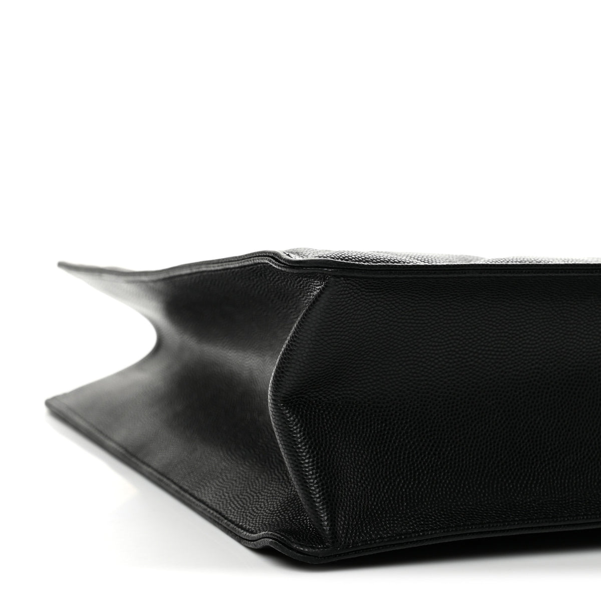 Caviar Quilted Large Shopping Tote Black