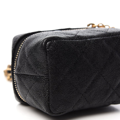 Chanel Caviar Quilted Mini Top Handle Vanity With Chain Black 6 of 11