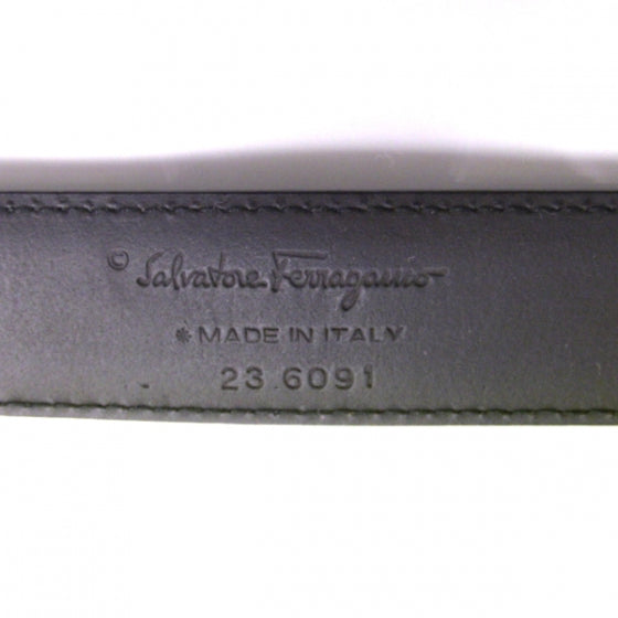 FASHIONPHILE SALVATOREFERRAGAMOLeatherDoubleGanciniBeltBlack 3 of 5