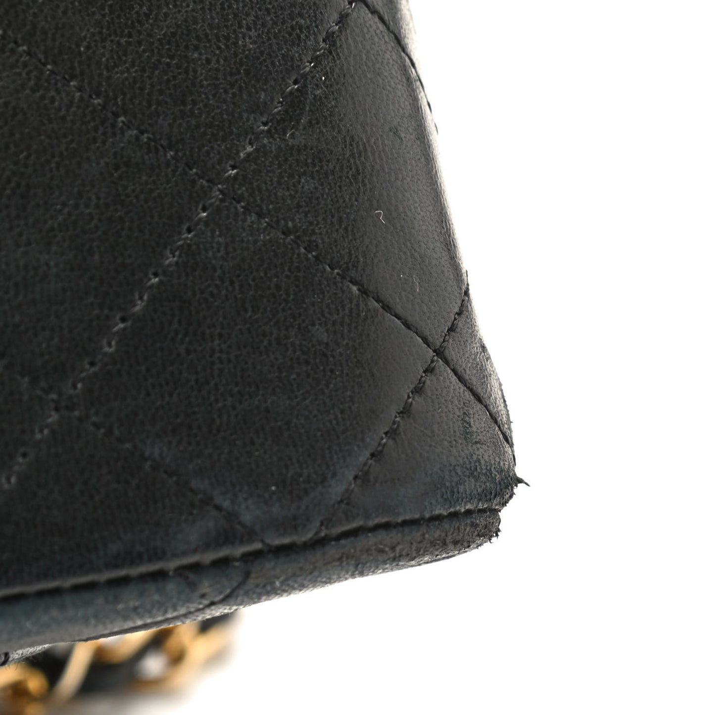 Lambskin Quilted Small Double Flap Black
