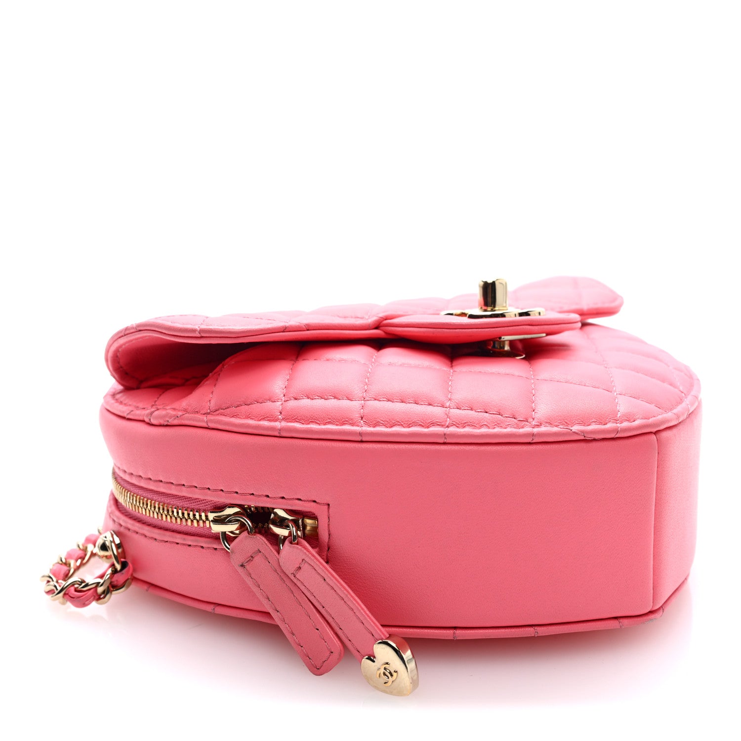 Chanel Lambskin Quilted CC In Love Heart Bag Pink 4 of 9
