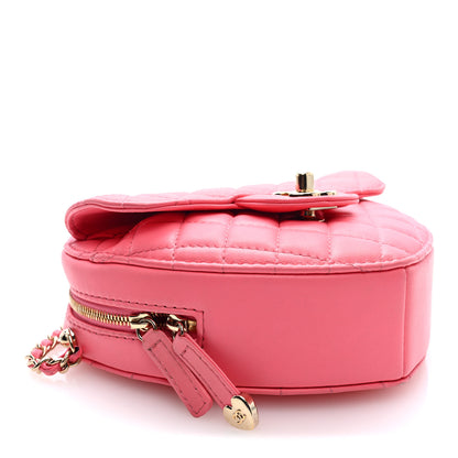Chanel Lambskin Quilted CC In Love Heart Bag Pink 4 of 9