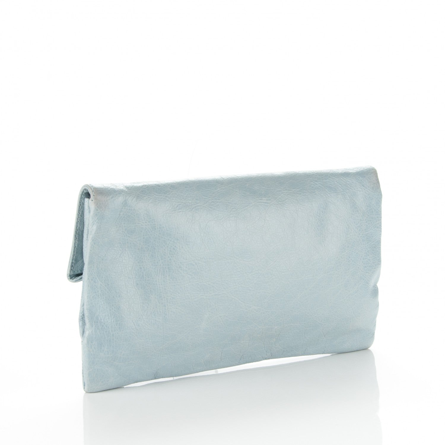 Balenciaga Agneau Giant 12 Gold Hardware Envelope Clutch Bleu Acier 4 of 8