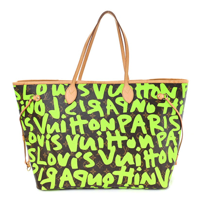 Louis Vuitton Monogram Graffiti Neverfull GM Green 1 of 13