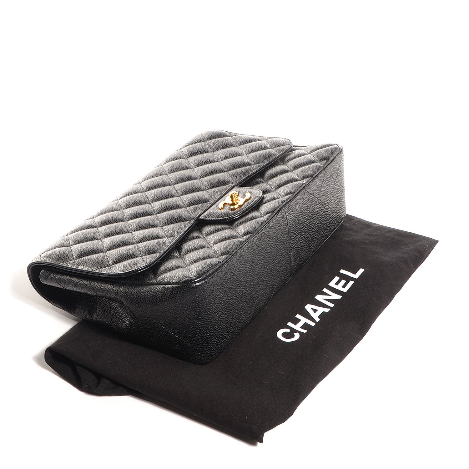 Chanel Caviar Jumbo Single Flap Black 4 of 7
