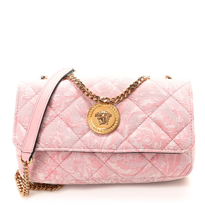 Versace Baroque Jacquard Quilted Small Medusa Shoulder Bag Baby Pink 1 of 9