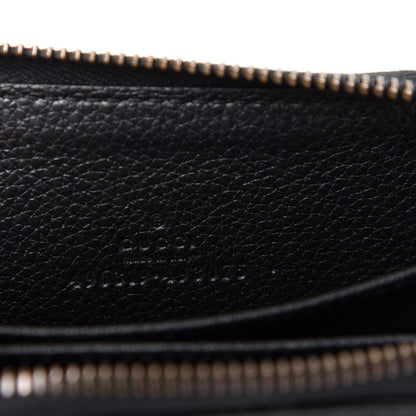 Gucci Calfskin Logo Zip Around Card Case Black 6 of 7