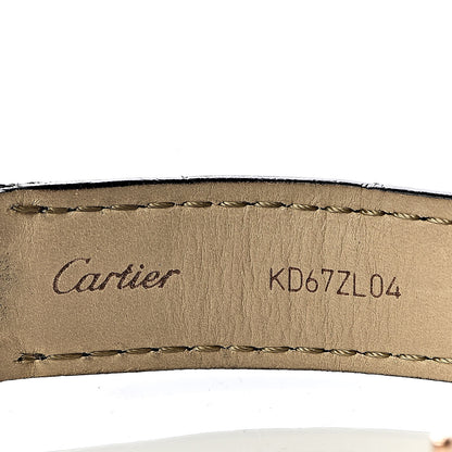 Cartier 18K Yellow Gold Alligator Diamond 26mm Tank Americaine Chronograph Quartz Watch 7 of 9