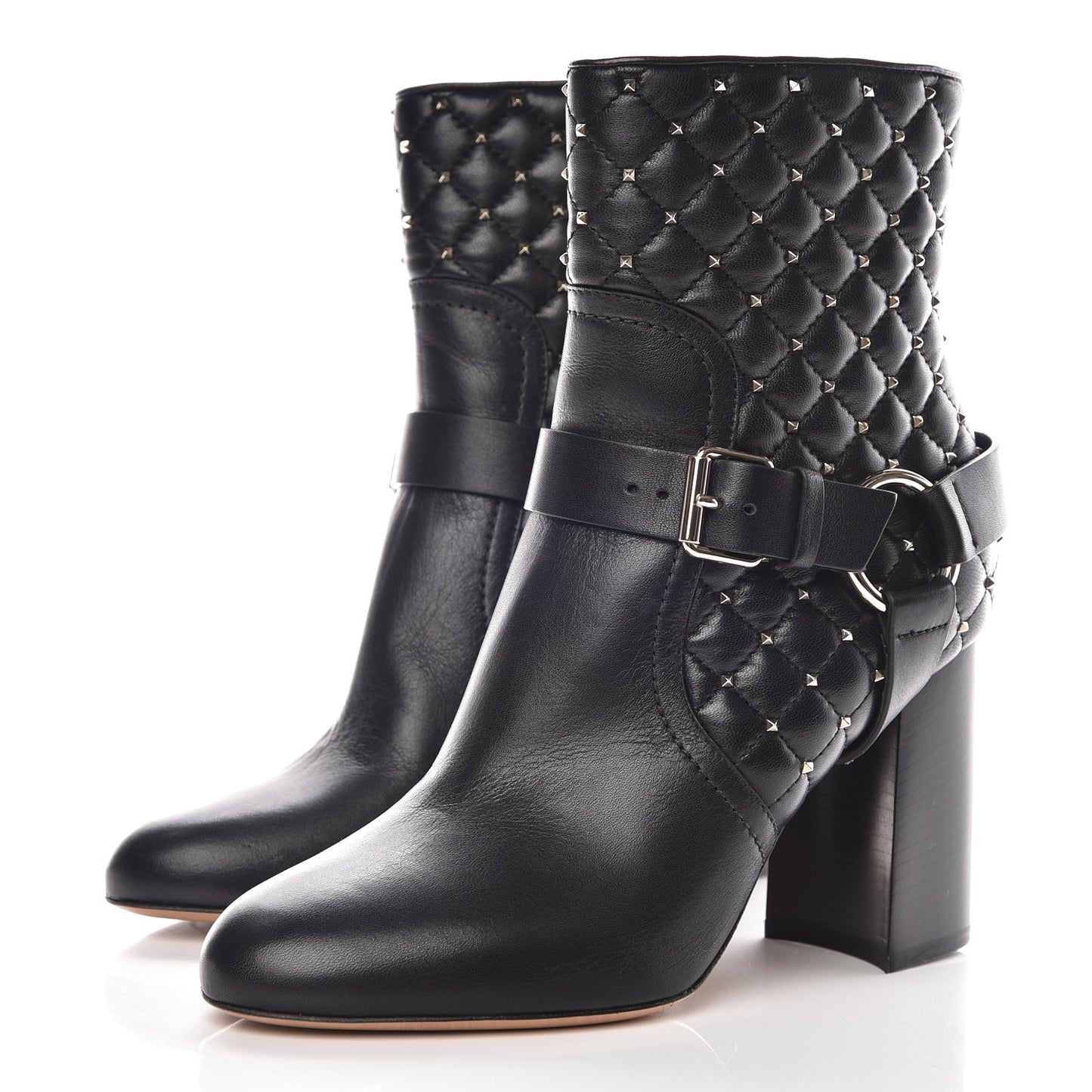 Nappa Rockstud Spike 90mm Ankle Boots 36.5 Black