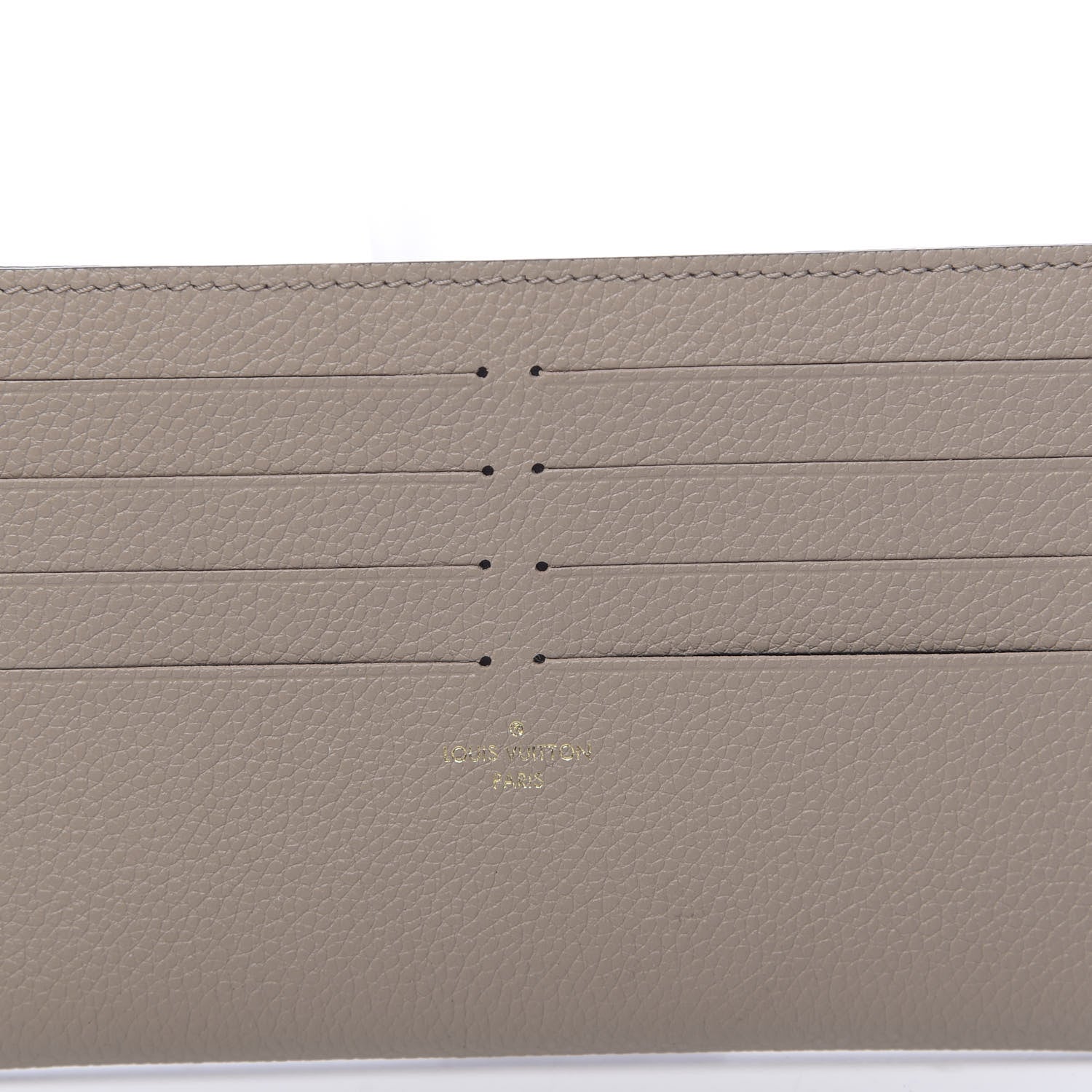 Louis Vuitton Calfskin Felicie Chain Wallet Card Holder Insert Tourterelle 6 of 6
