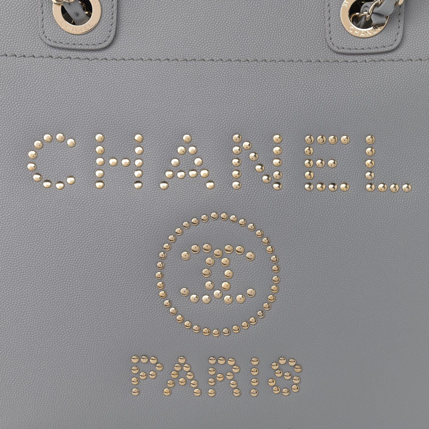 Chanel Caviar Studded Small Deauville Tote Grey 8 of 13