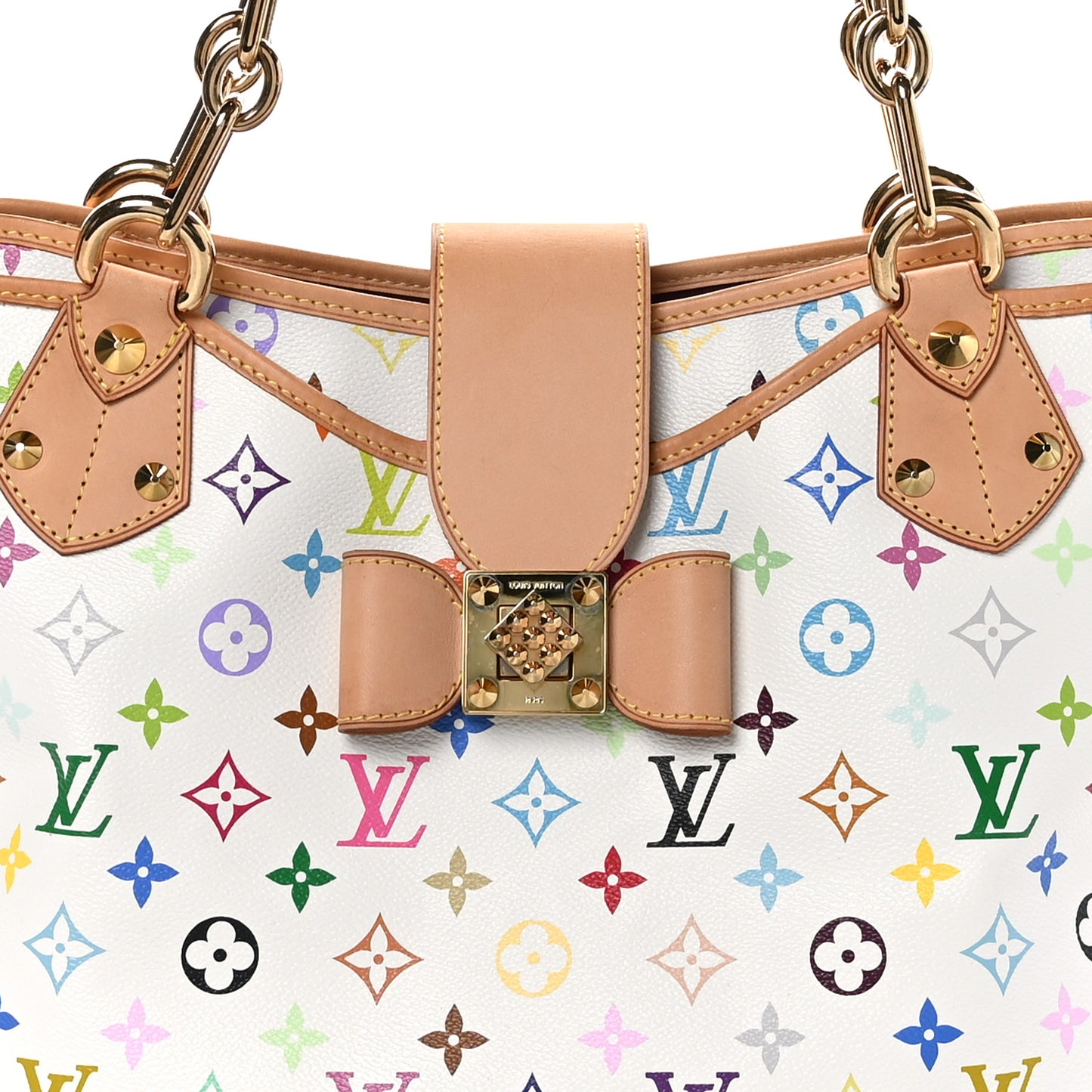 LOUIS VUITTON Monogram Multicolor Annie GM White