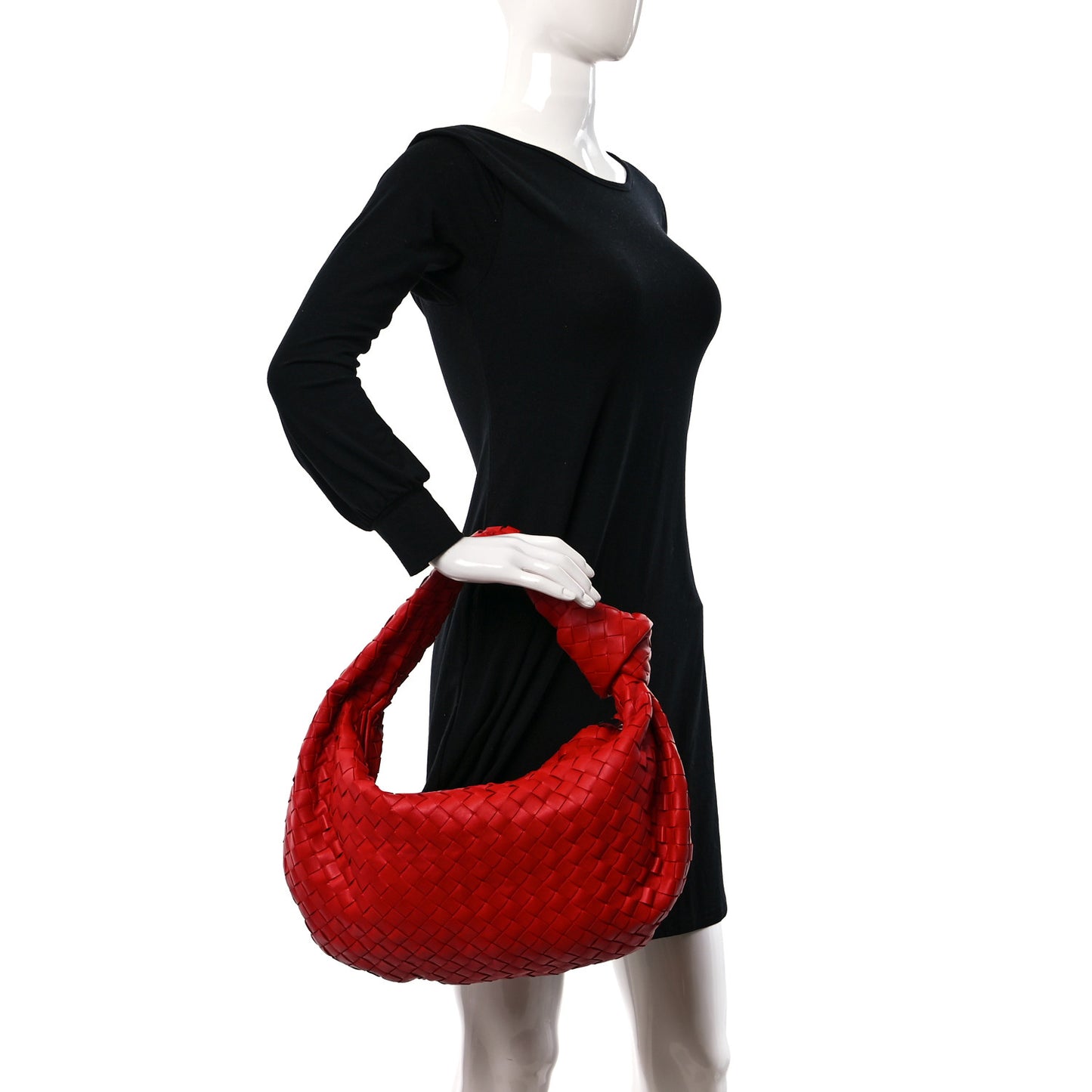 Nappa Intrecciato Small Jodie Red
