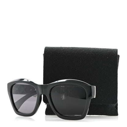 Chanel Acetate Metal Crystal Square Folding Sunglasses 6055-B Black 8 of 8