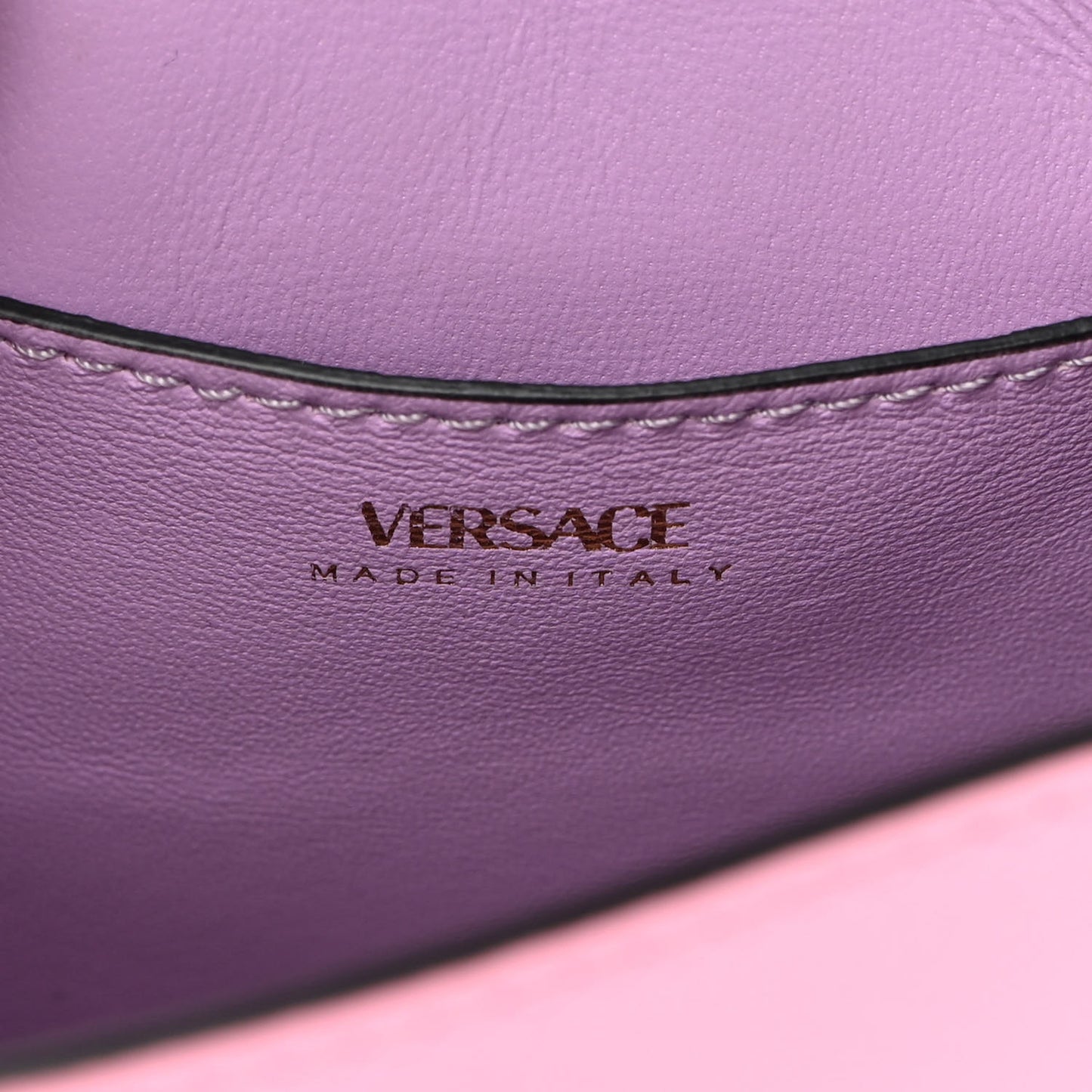 Grained Calfskin Small La Medusa Top Handle Bag Pink