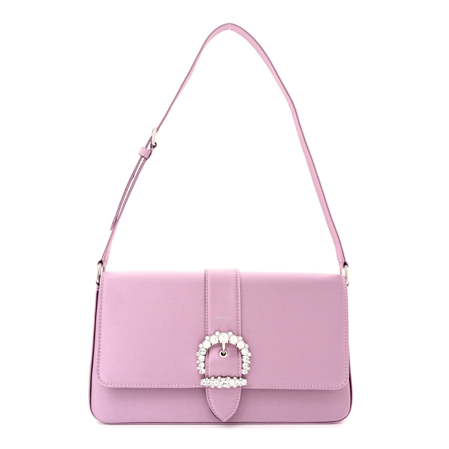 Satin Crystal Cheri Shoulder Bag Mauve