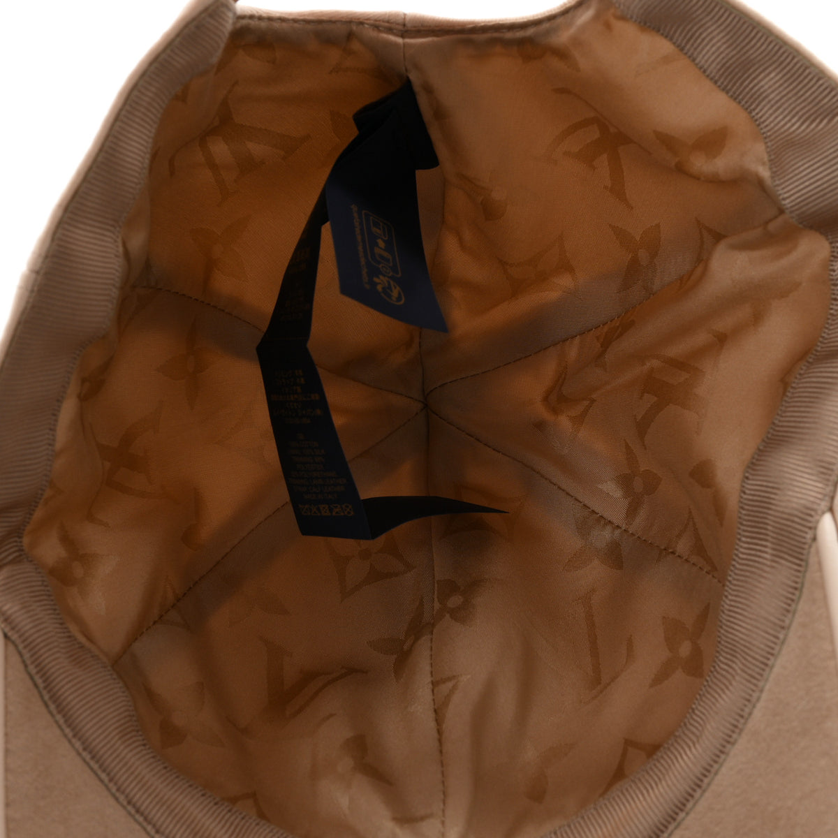Louis Vuitton Calfskin Cotton Jacquard Monogram LV First Cap M Beige 7 of 8