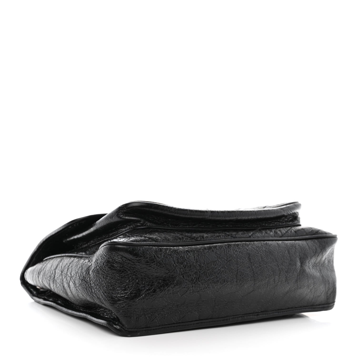 Saint Laurent Crinkled Calfskin Matelasse Monogram Large Niki Chain Satchel Black 4 of 10
