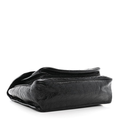 Saint Laurent Crinkled Calfskin Matelasse Monogram Large Niki Chain Satchel Black 4 of 10