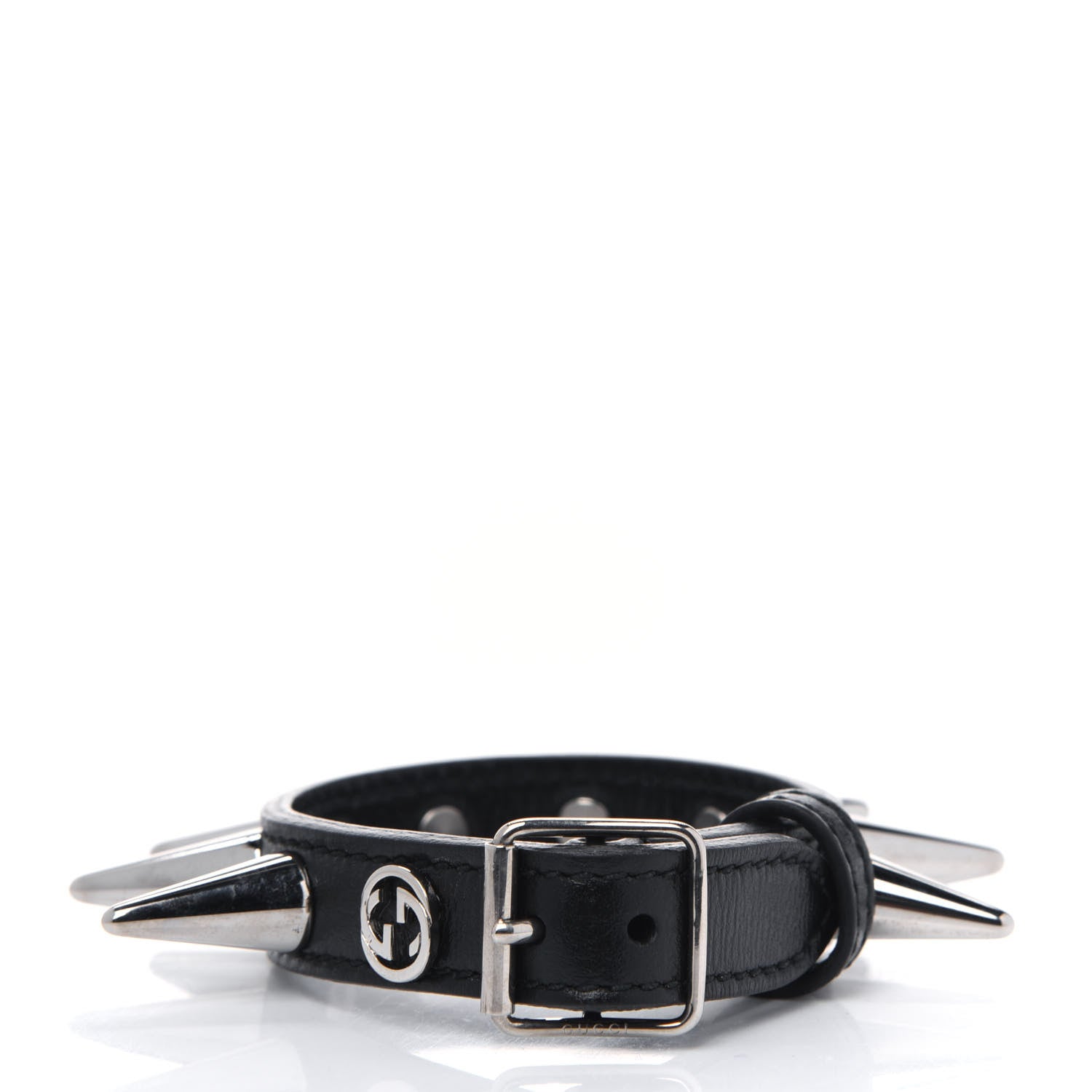Gucci Calfskin Studded Bracelet Black 4 of 4