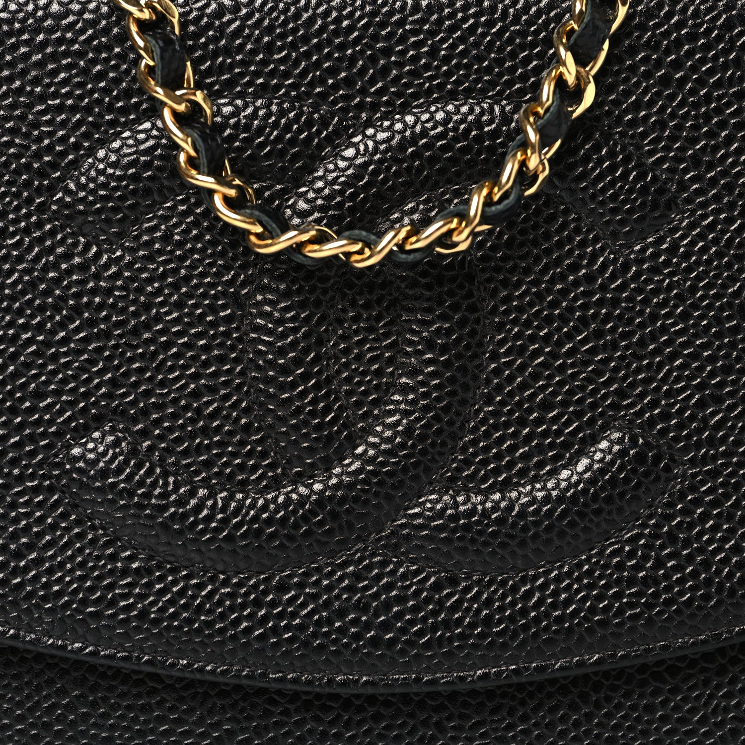 Chanel Caviar Timeless CC Wallet On Chain WOC Black 9 of 12