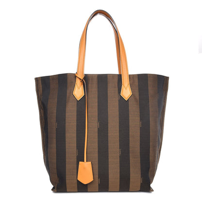 Fendi Jacquard Calfskin Pequin All In Shopper Tote Tobacco Yellow 1 of 8
