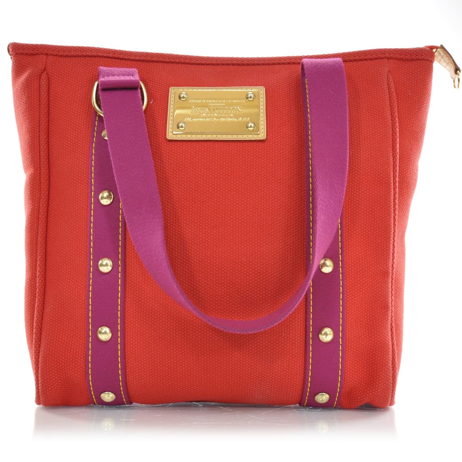 Louis Vuitton Toile Antigua Cabas MM Red Pink 1 of 9