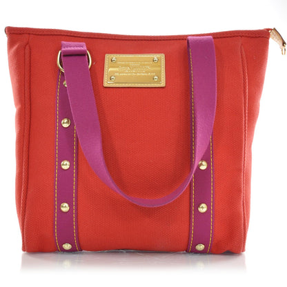 Louis Vuitton Toile Antigua Cabas MM Red Pink 1 of 9