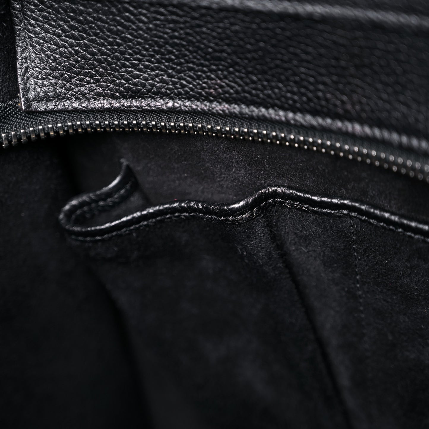 Drummed Calfskin Micro Luggage Black