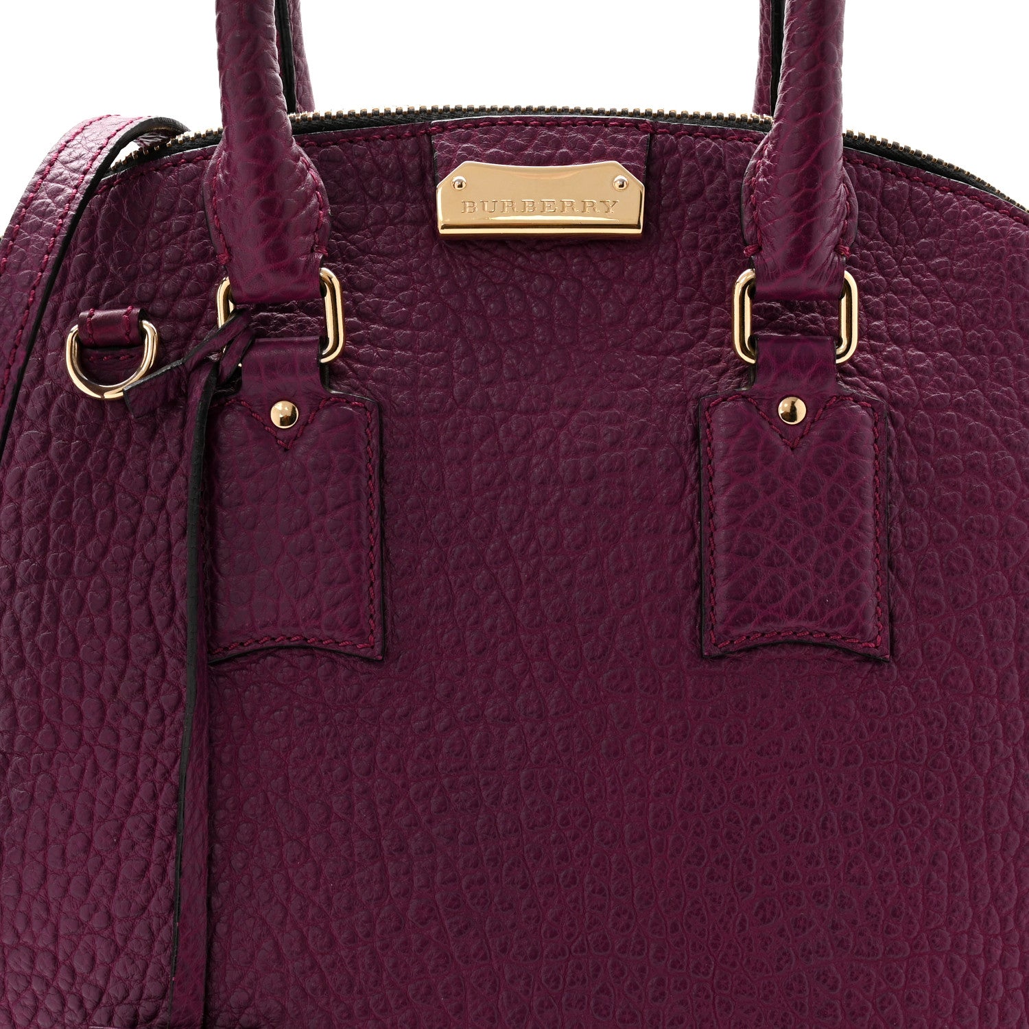 Burberry Heritage Grain Medium Orchard Bowling Bag Damson Magenta 7 of 10