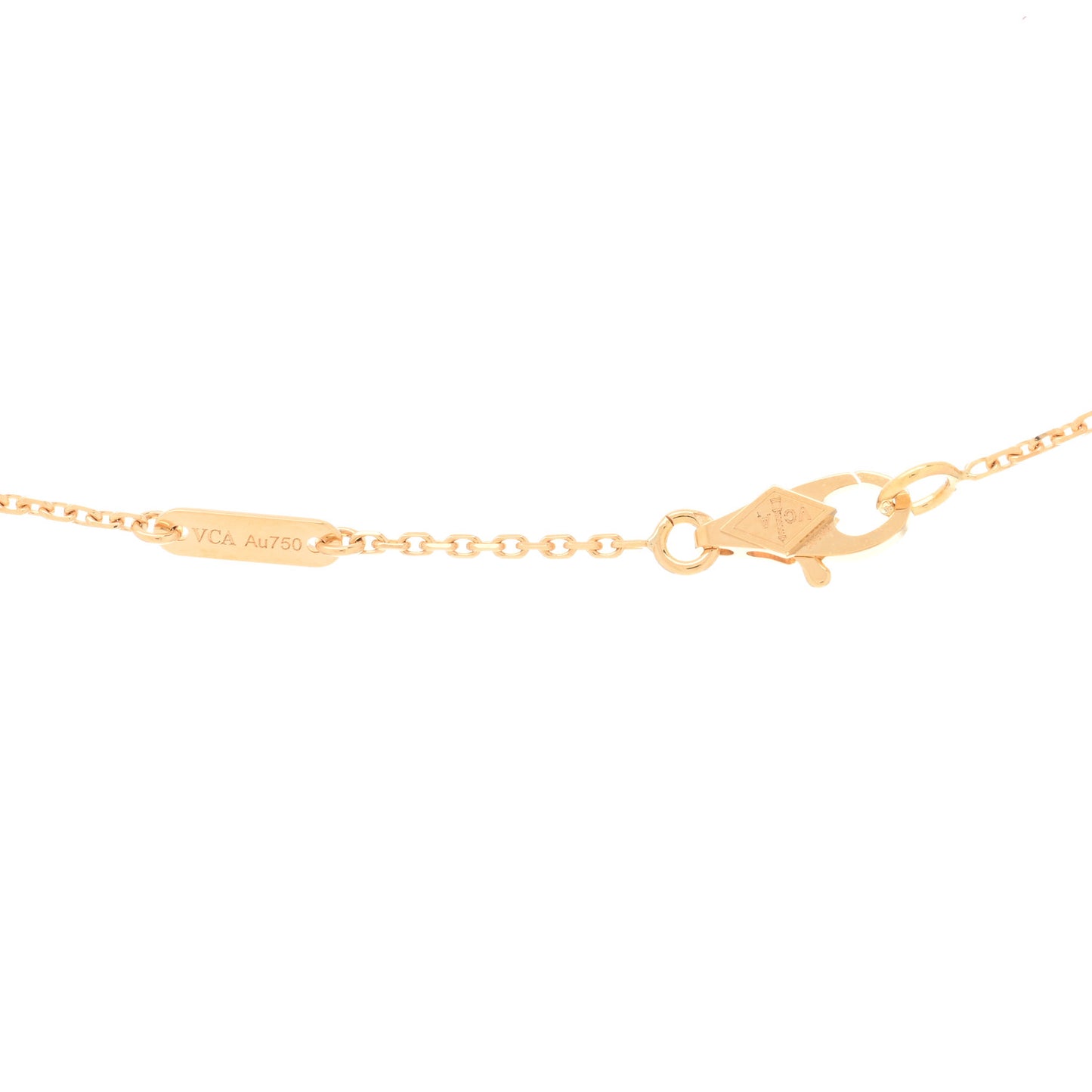 18K Yellow Gold Mother of Pearl Sweet Alhambra Butterfly Pendant Necklace