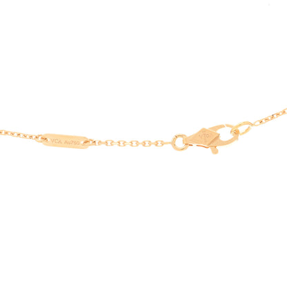 Van Cleef & Arpels 18K Yellow Gold Mother of Pearl Sweet Alhambra Butterfly Pendant Necklace 3 of 3