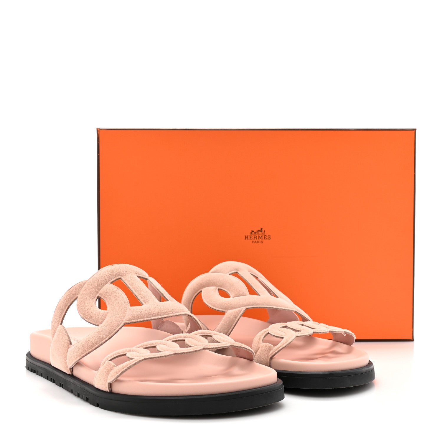 Hermes Suede Goatskin Extra Sandals 36.5 Rose Opaline 9 of 9