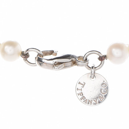 Tiffany Sterling Silver Ziegfeld 6mm Pearl necklace 5 of 7