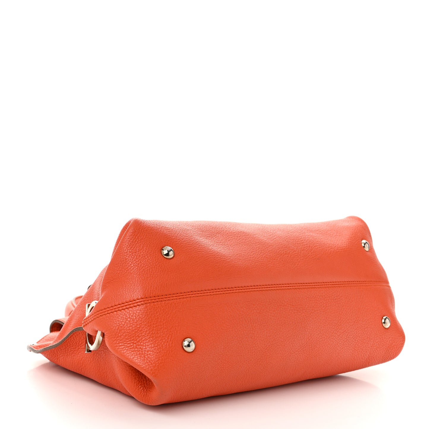 Grained Calfskin Large Sofia Satchel Sunset