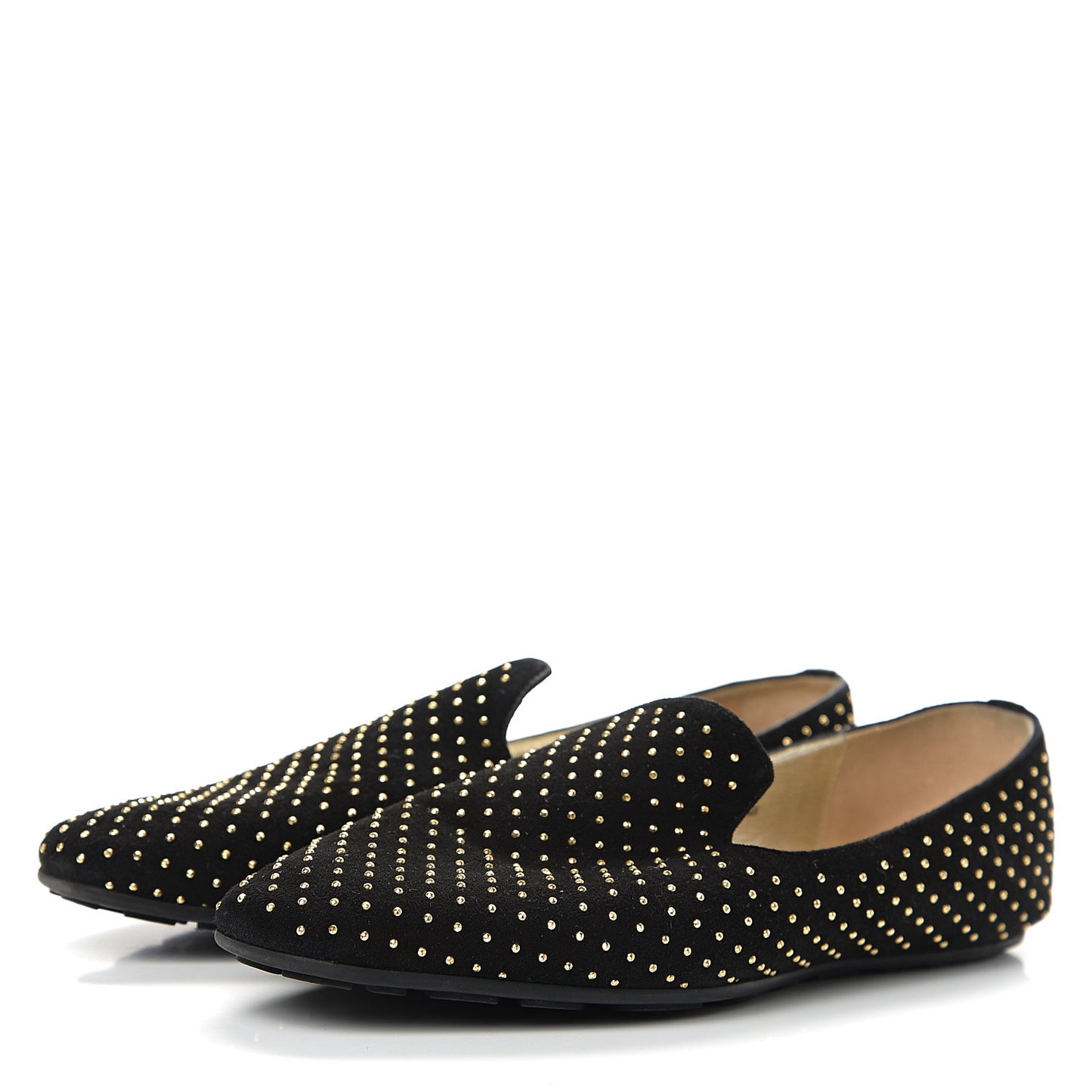 Suede Studded Wheel Weekend Slipper 39 Black