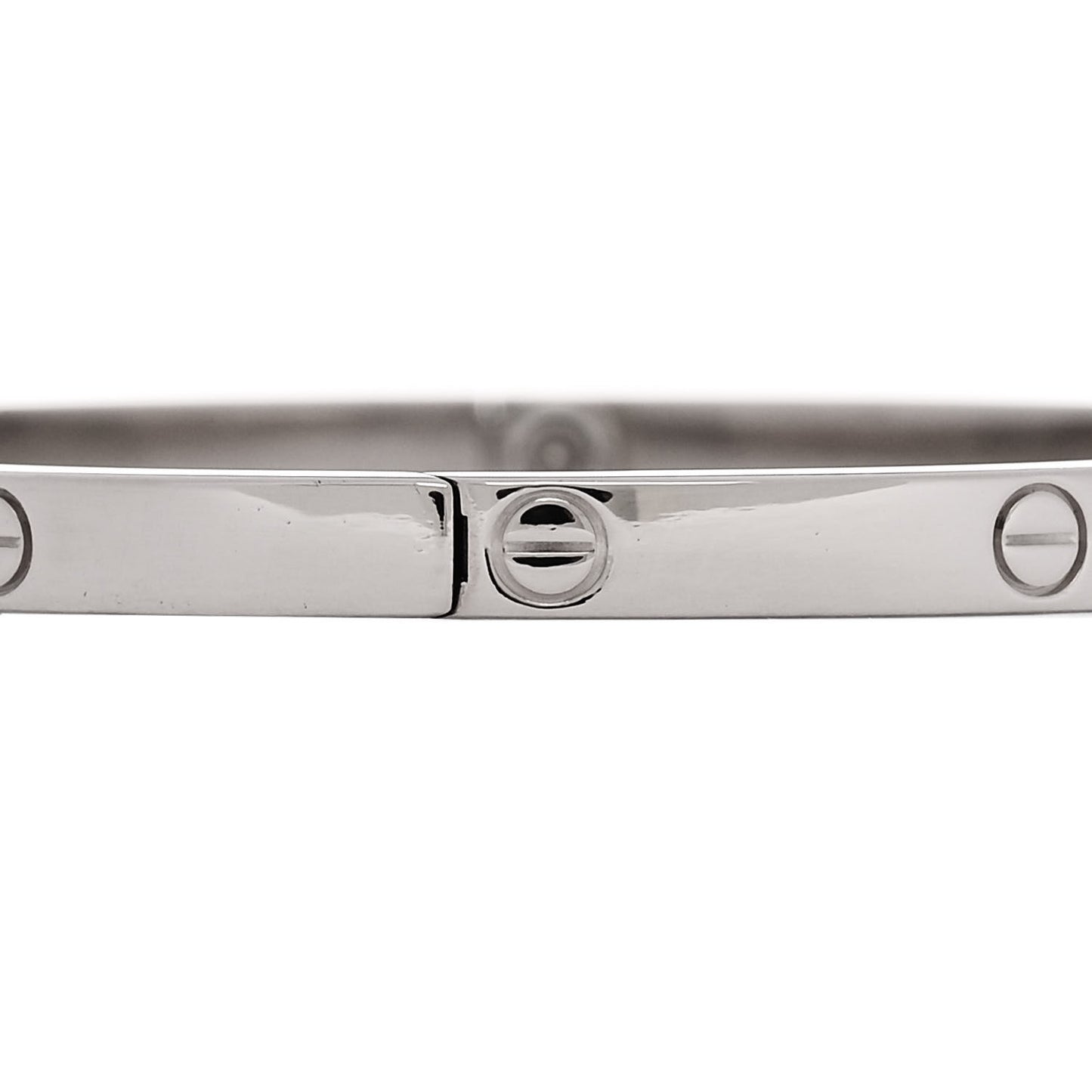 18K White Gold Small LOVE Bracelet 16