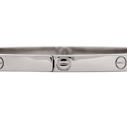 Cartier 18K White Gold Small LOVE Bracelet 16 4 of 6