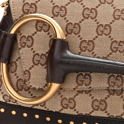Gucci Monogram Horsebit Clutch Dark Brown 15 of 18